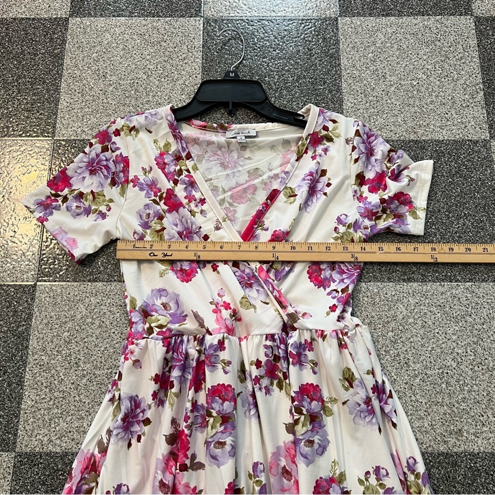 White Birch Keep Talking Floral Mini Skort Dress- Size S - Picture 4 of 11